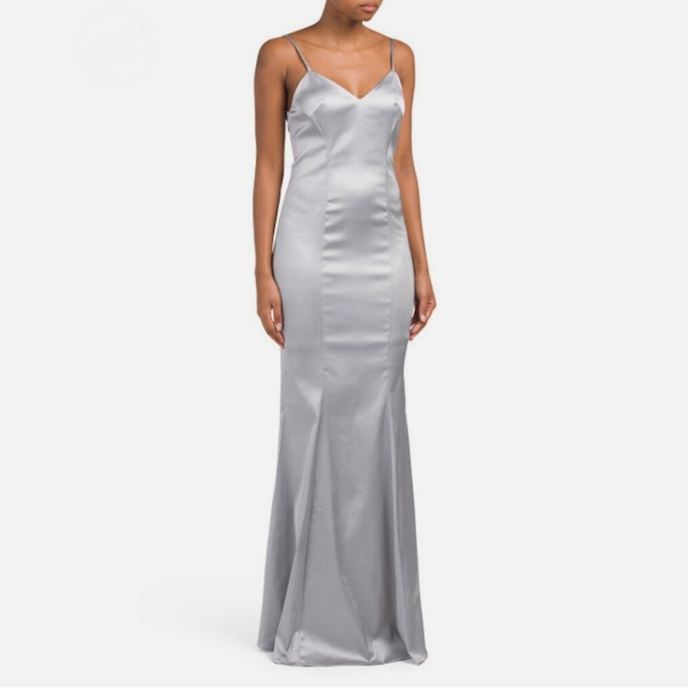 Lotus Threads Satin Maxi Slip Dress